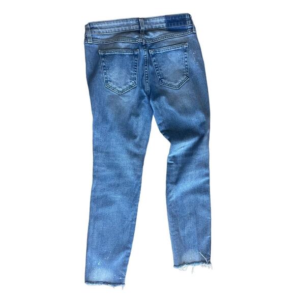 AMO Stix Crop in Spin the Bottle Destroyed Raw Edge Jeans size 26 - Picture 3 of 6